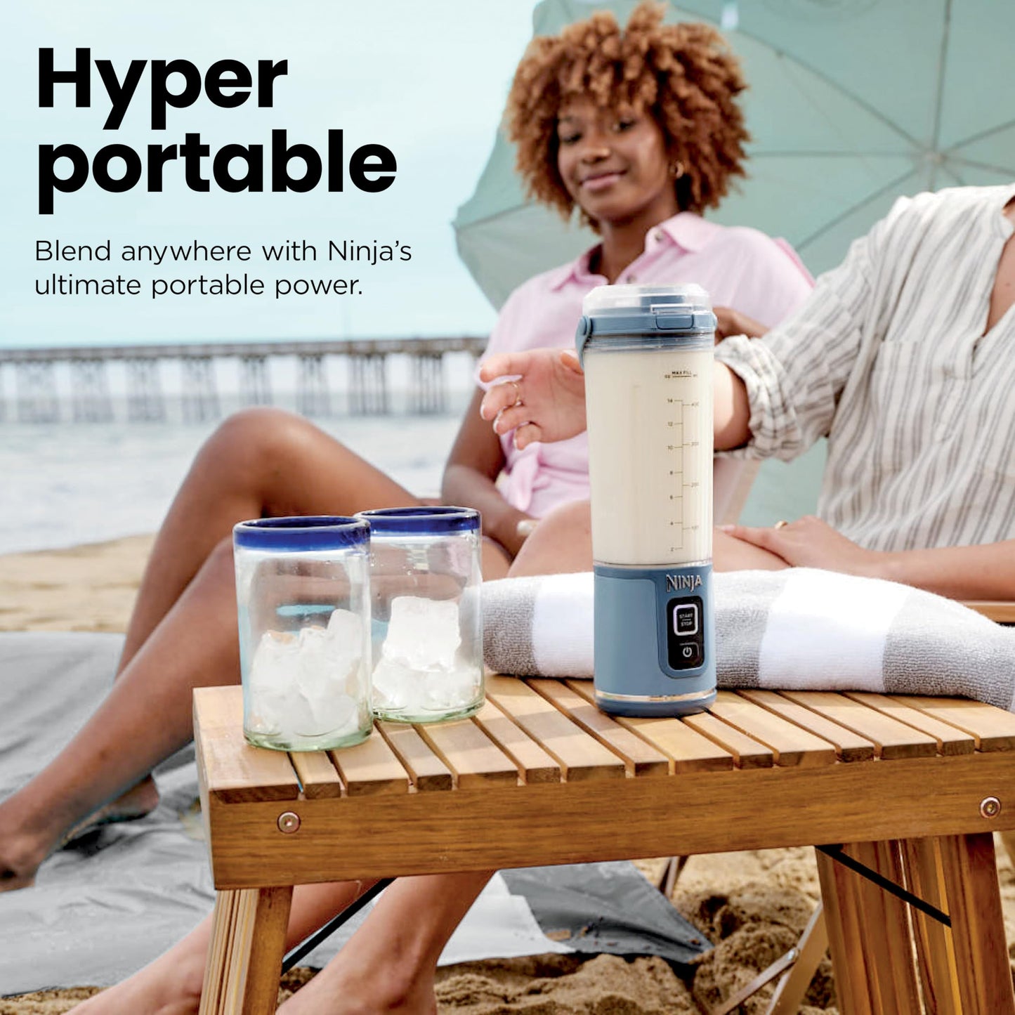 Ninja BC151BK Blast Portable Blender, Cordless, 18oz. Vessel, Personal Blender-for Shakes & Smoothies, BPA Free, Leakproof-Lid & Sip Spout, USB-C Rechargeable, Dishwasher Safe Parts, Black